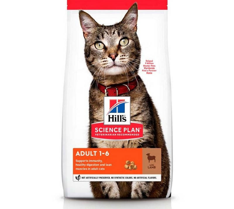 

Hills (Хиллс) Science Plan Adult Optimal Care корм для кошек с ягненком, 3кг
