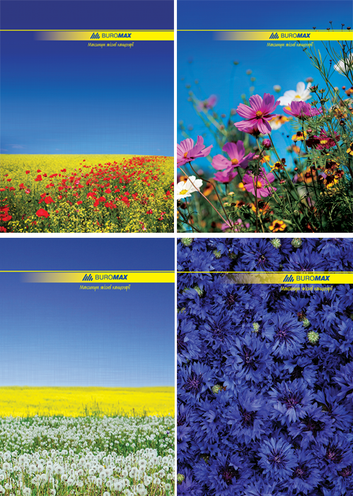 

/Книга канцелярская NATURE А4 96 л клетка твердая ламинированная обложка ассорти