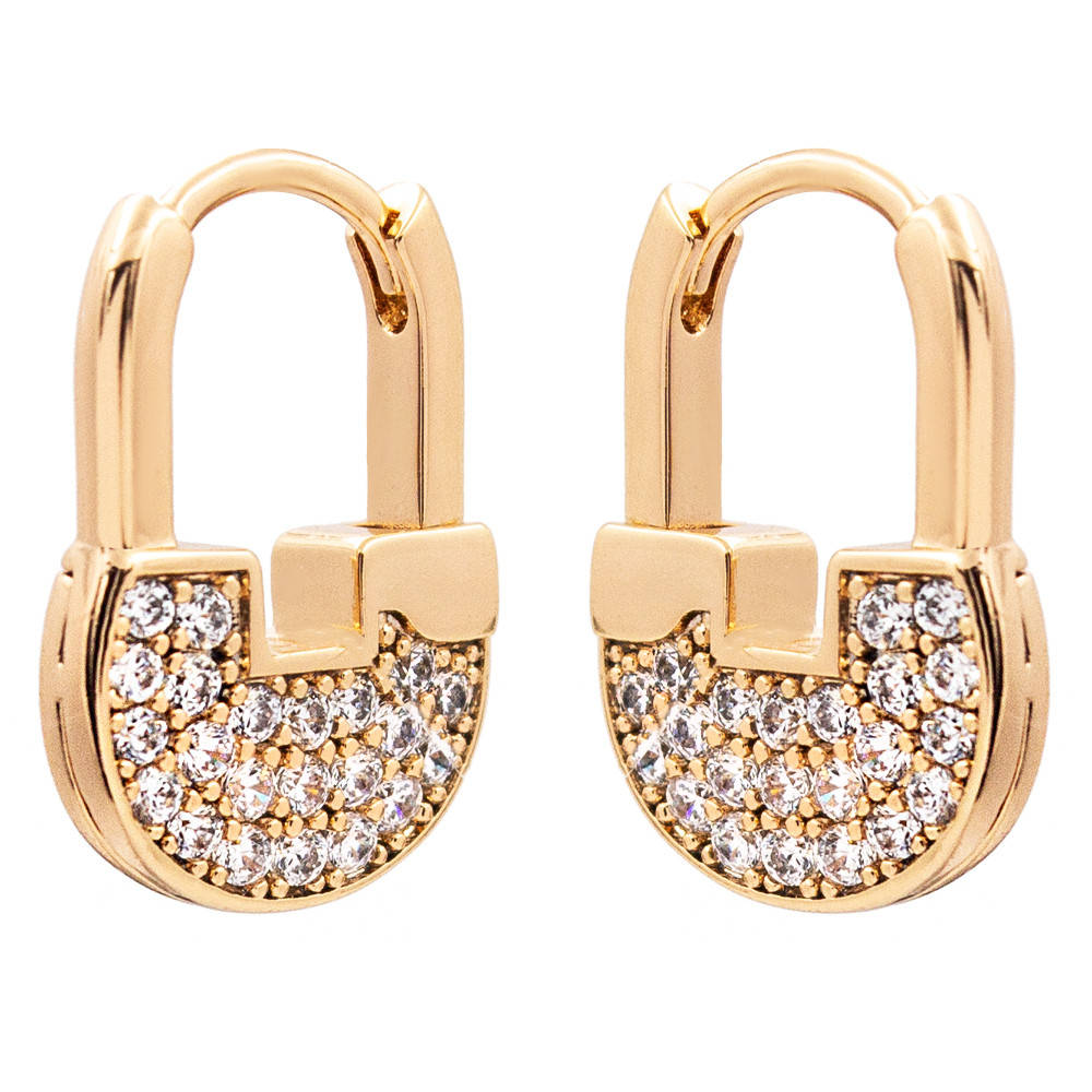 

Серьги лимонная позолота «Замочек»