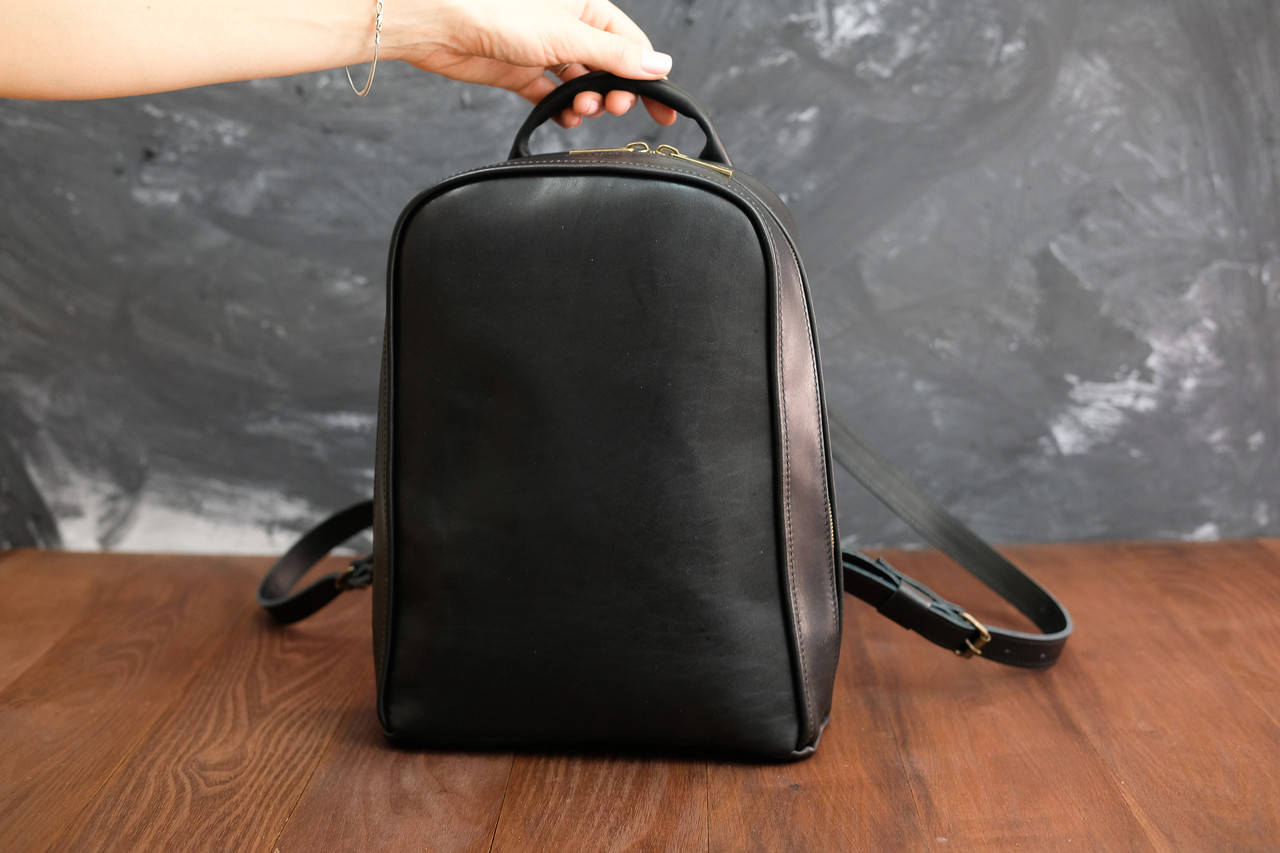 

Женский кожаный Рюкзак Анталья, натуральная Кожа итальянский Краст цвет Черный