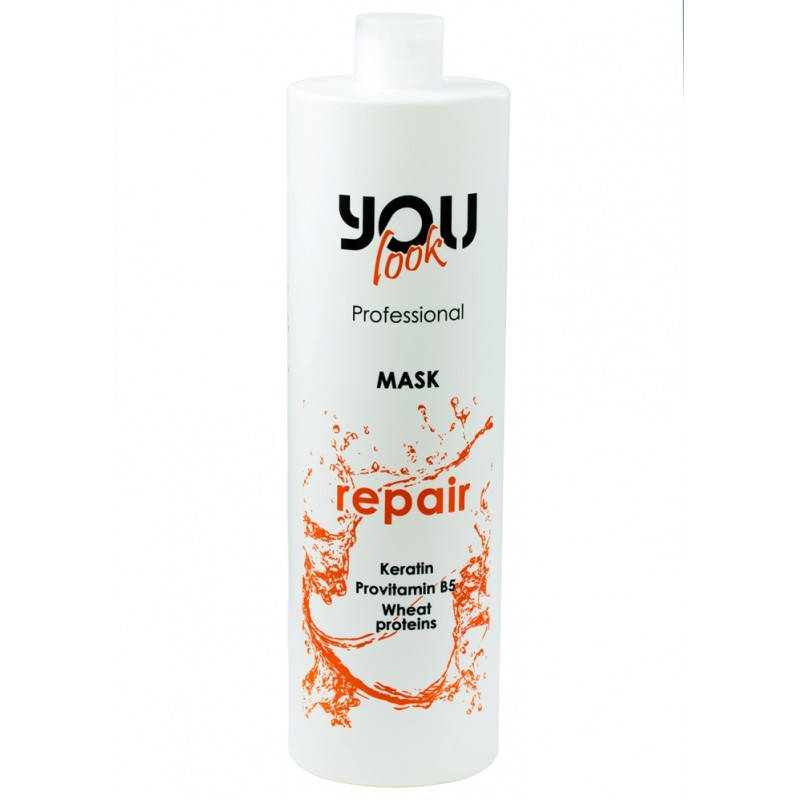 

Маска для сухих и поврежденных волос You Look Professional Repair Keratin And Wheat Proteins Mask, 1000 мл