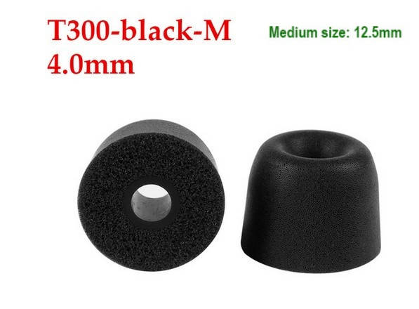 

Пенные амбушюры с эффектом памяти T300 M средние KZ Sony Koss AKG Sennheiser Черный