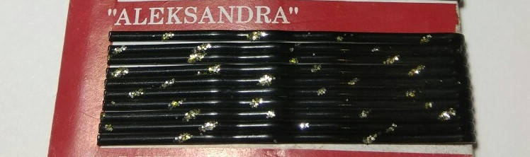 

Невидимки для волос Александра черные с блеском 55мм, Черный