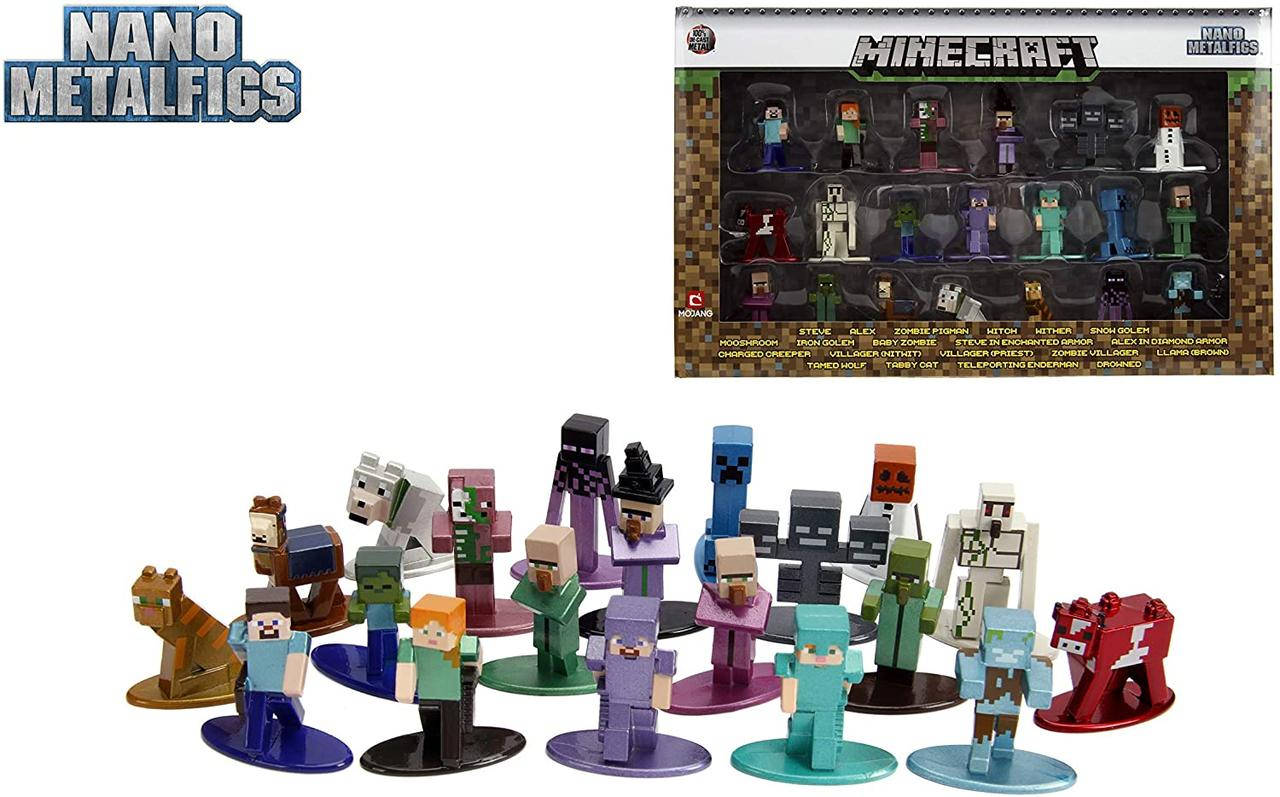 

Набор фигурки майнкрафт 20 шт Jada Nano Metalfigs Minecraft 20
