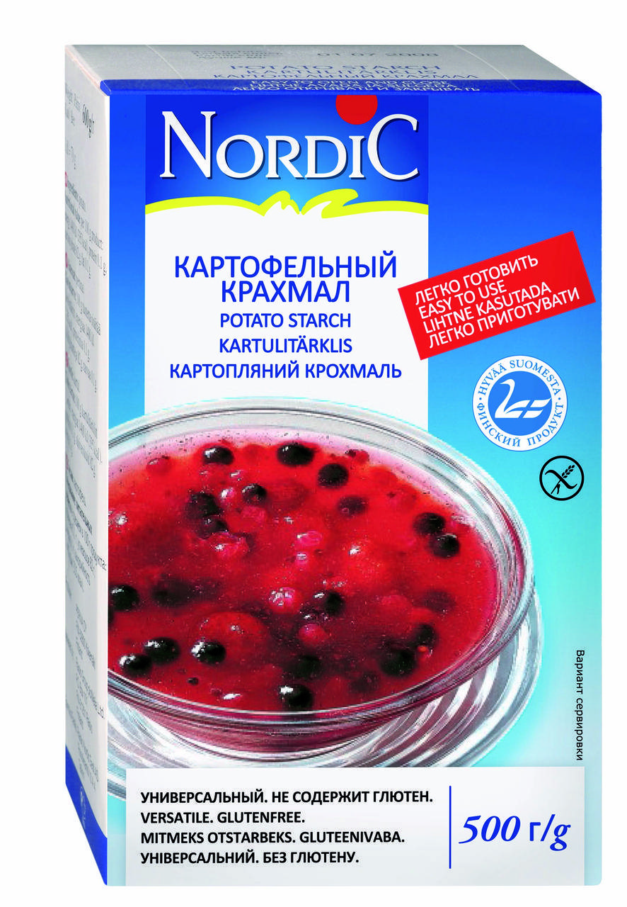 

Крахмал картофельный без глютена Nordic 500 г