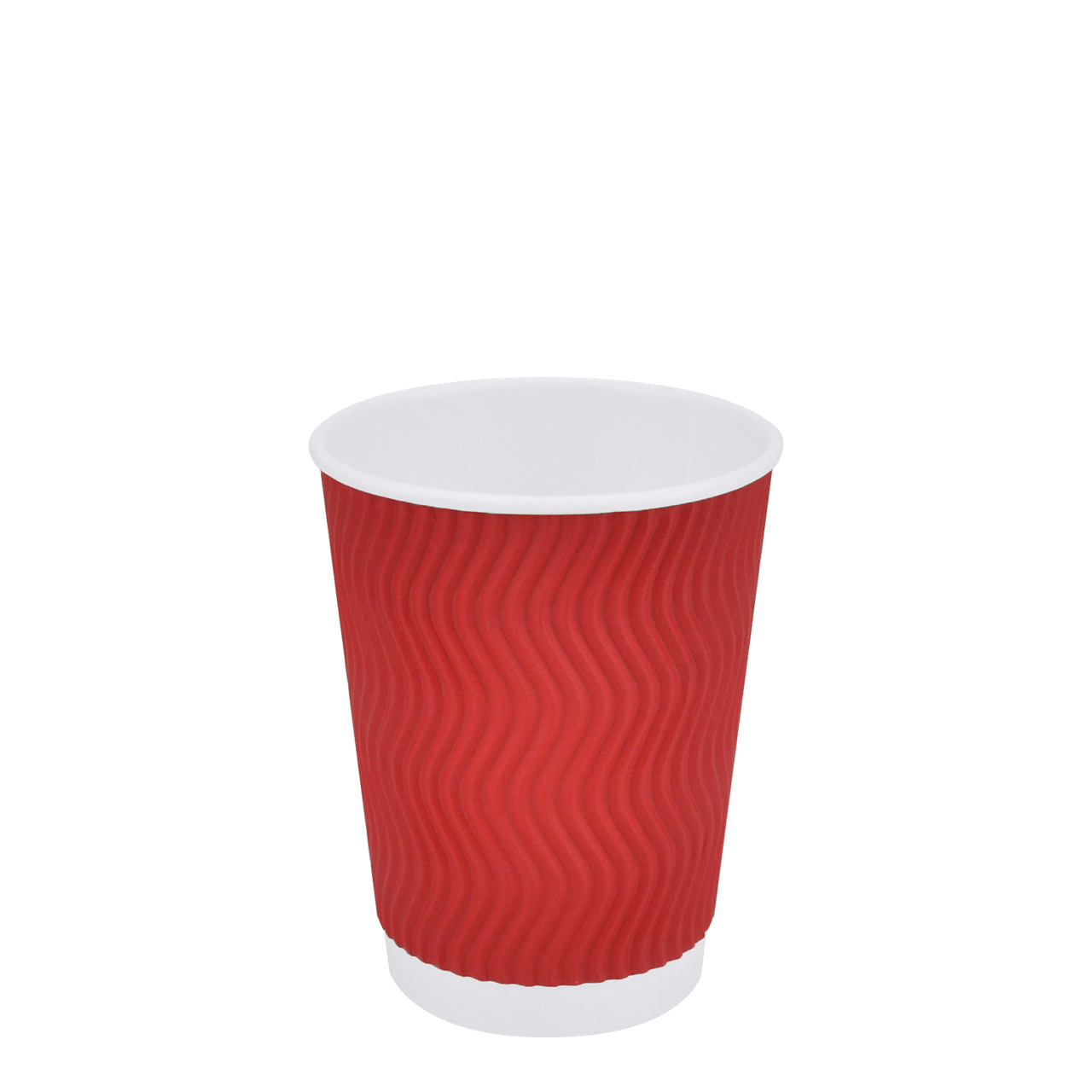 

Стакан бумажный гофрированный 250 мл красный