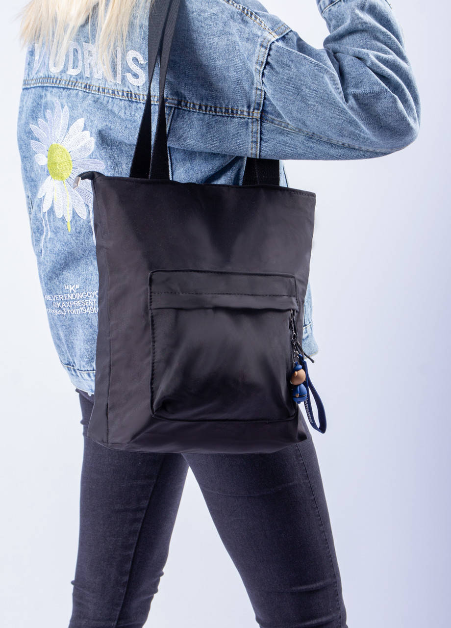 

Сумка-шоппер однотонная Черная, Черный