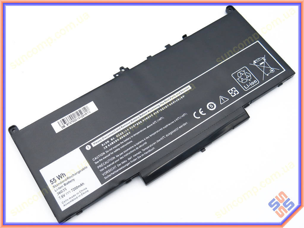 

Батарея J60J5 для Dell Latitude E7270, E7470 (J60J5 R1V85 MC34Y 242WD) (7.6V 55Wh).