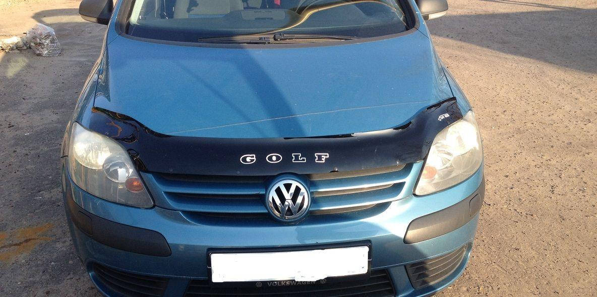 

Мухобойка VW Golf Plus (2005>) (VT-52) Дефлектор капота накладка