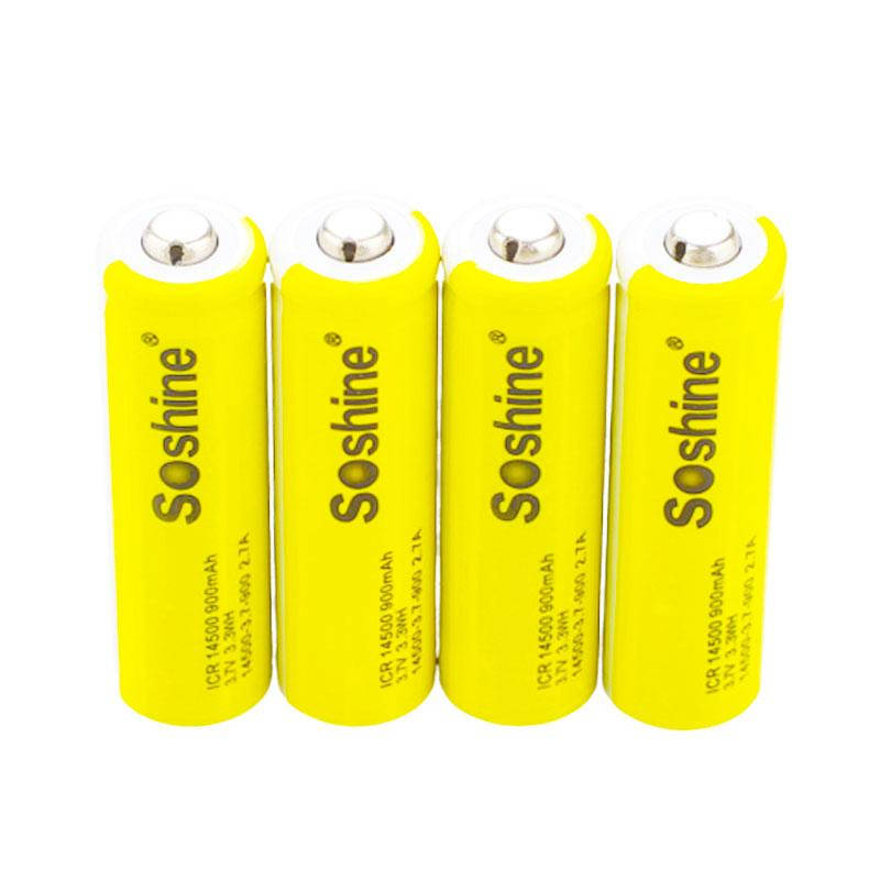 

Аккумулятор Soshine 14500 AA LiIon 3.7V 900mAh без защиты