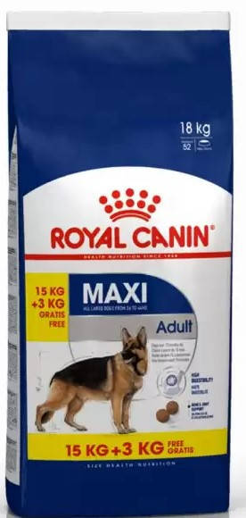 

Royal Canin Maxi Adult 15кг+3кг для собак крупных пород