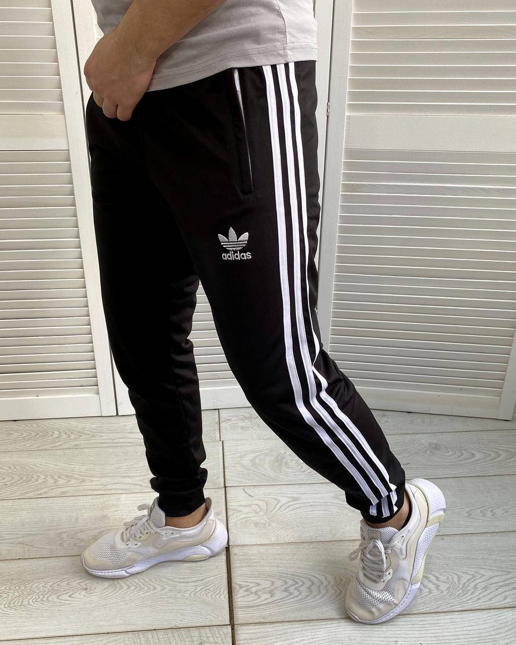 

Спортивные штаны Adidas мужские адидас черные спортивные штаны с лампасами, Черный