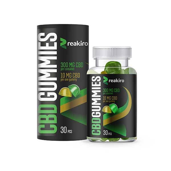 

Желейные конфеты КБД CBD Gummies Reakiro Medic 300 мг 30 шт Apple & Lemon