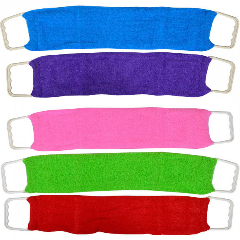 

Мочалка-лента жесткая с пластиковыми ручками 50*11 см Х1-37/В061-0027