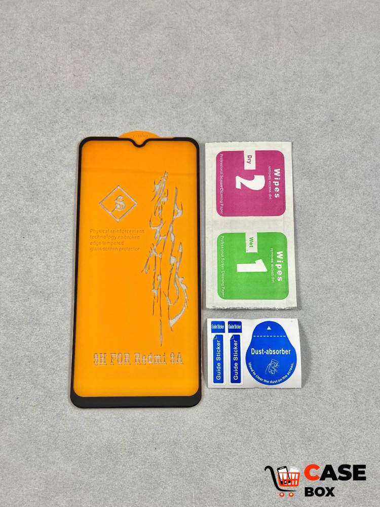 

Защитное 6D стекло для Xiaomi Redmi 9A Rinbo (Full Glue), Черный