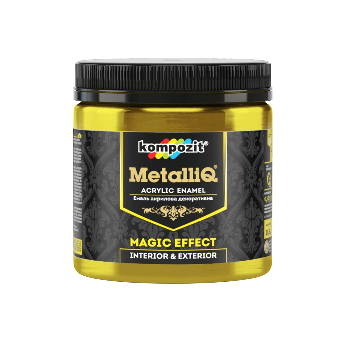 

Декоративная акриловая эмаль Kompozit Metalliq красное золото 0.5кг