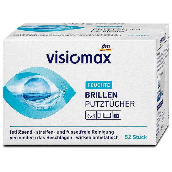 

Салфетки для чистки очков VisioMax Feuchte Brillenputztücher, 52 шт