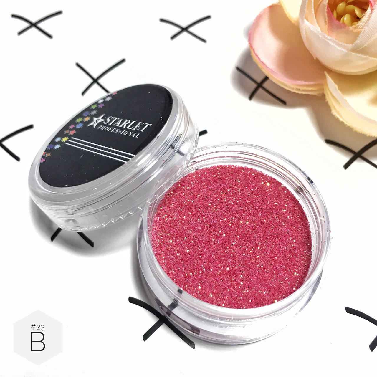 

Глиттер блестки для ногтей Starlet Professional (B) №23, Бордовый