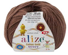 

Пряжа Cotton gold hobby new-493, Коричневый