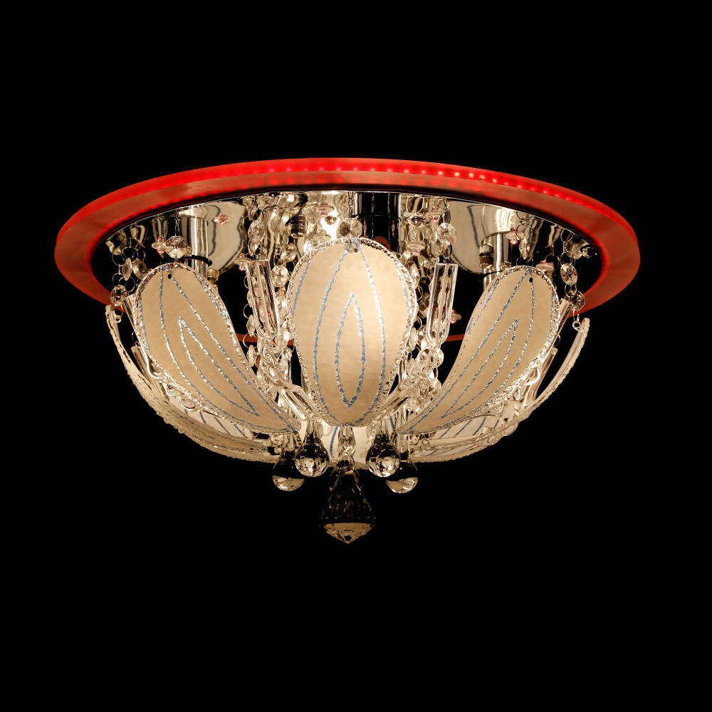 

Люстра "торт" на 4 лампочки с LED подсветкой на пульте управления СветМира VL-2369/400/4