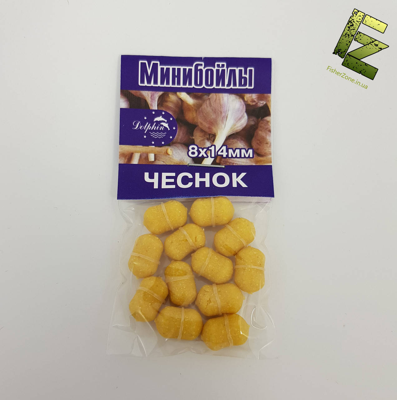 

Минибойлы на резинке Dolphin 8х14мм 12шт (Чеснок)