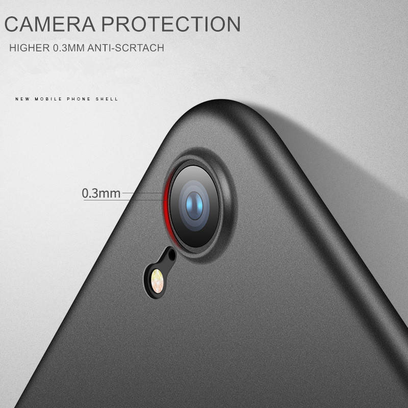 

Ультратонкий чехол для iPhone XR Черный матовый пластик