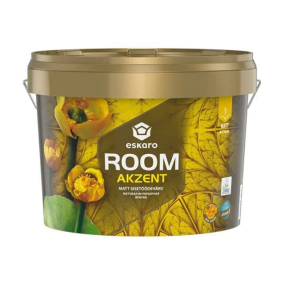 

Матовая краска для стен и потолка Eskaro Akzent Room 2.7л, Белый