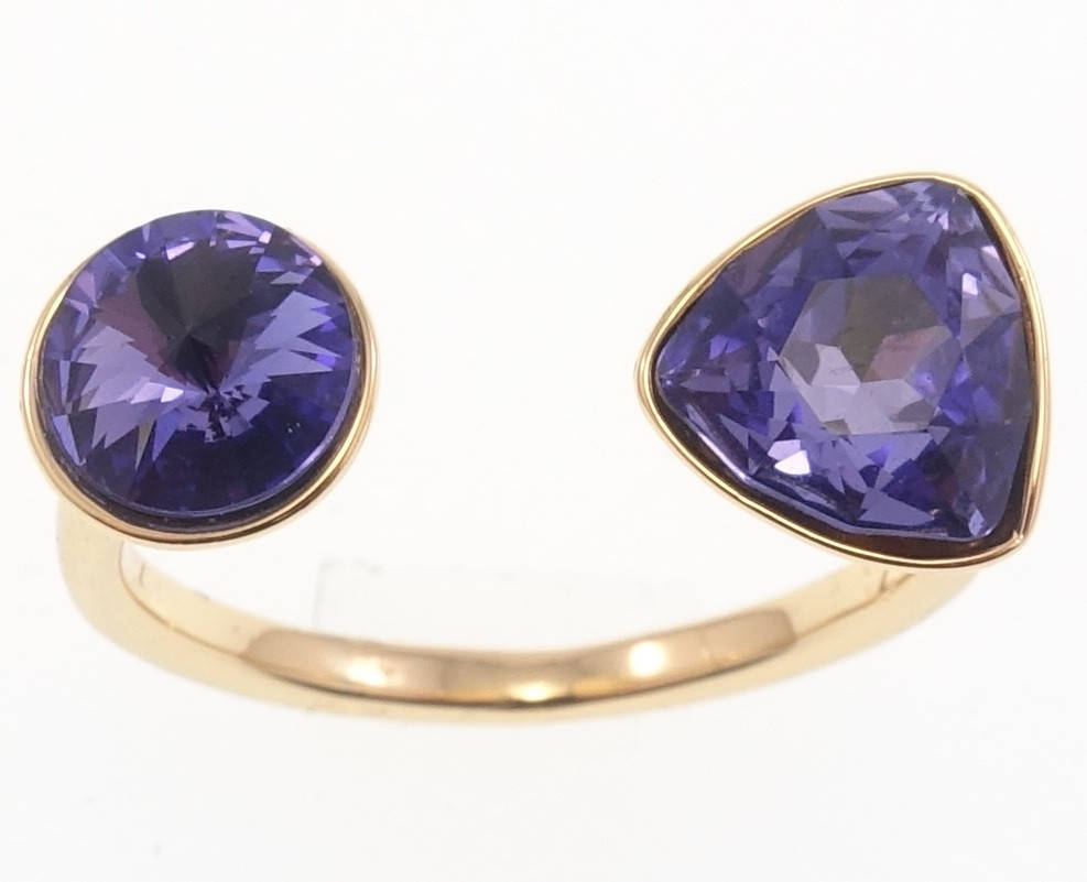 

Кольцо Xuping Позолота 18K с кр-ми Swarovski "Кристаллы Tanzanite" р.16-17,17-18