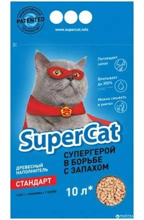 

SuperCat наполнитель древесный 3кг (синий)
