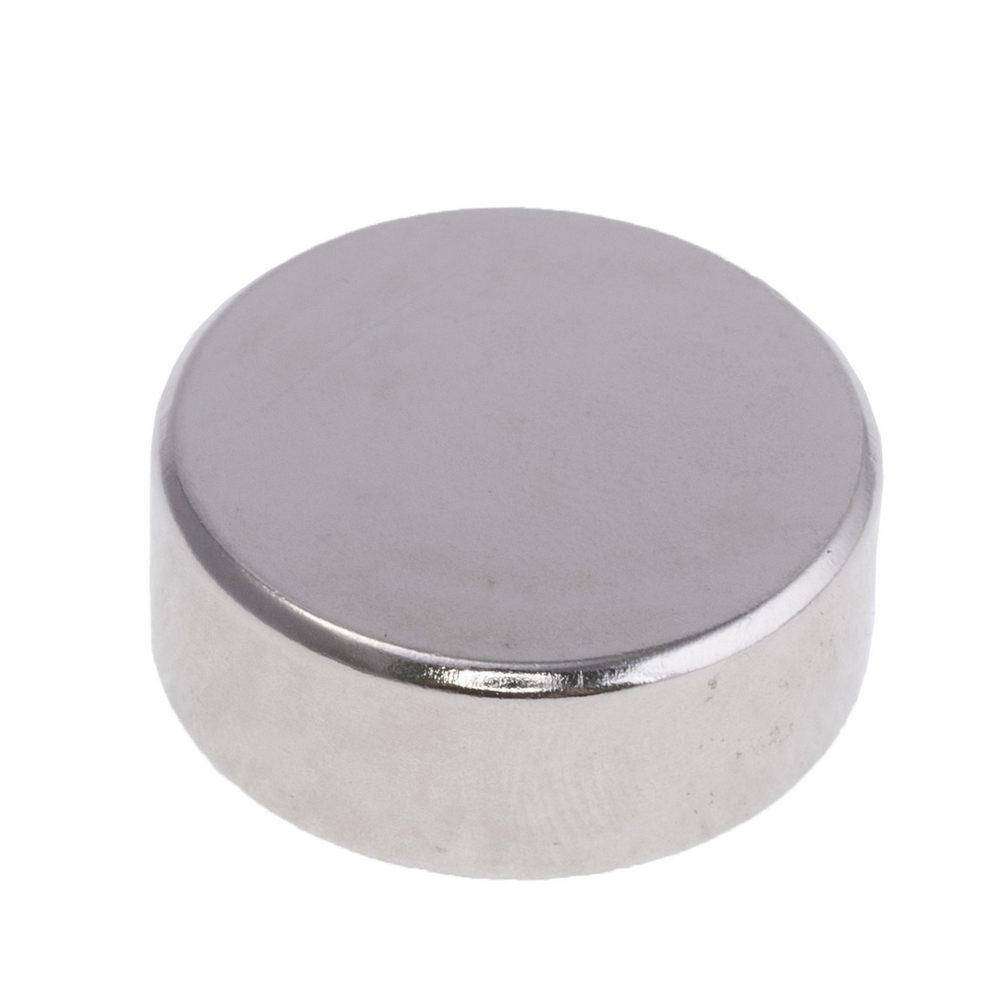 

Магнит NdFeB, диск/цилиндр D25 x 10 mm (N38), Ni+Cu+Ni (никель) HHII