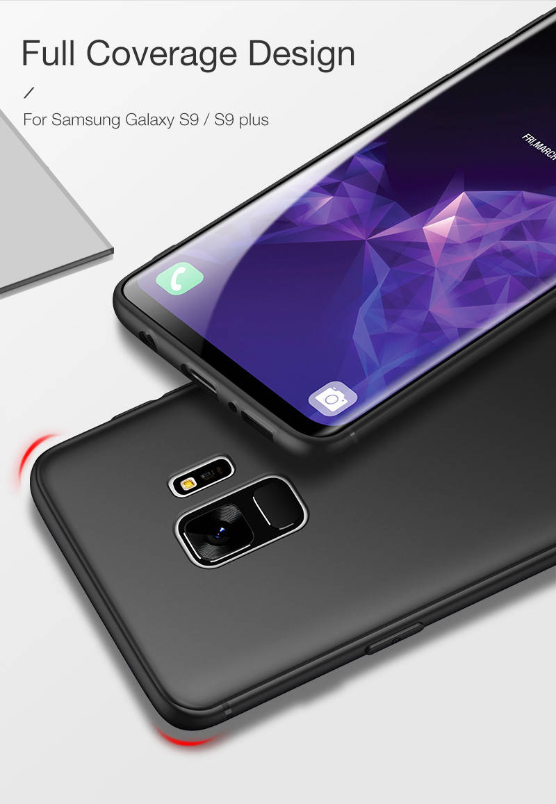 

Тонкий матовый чехол для Samsung Galaxy S9, Черный