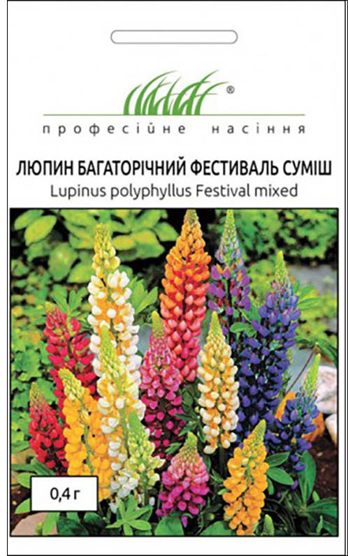 

Семена Цветов Люпин многолетний Фестиваль Профсемена 0,4 г, Разные цвета