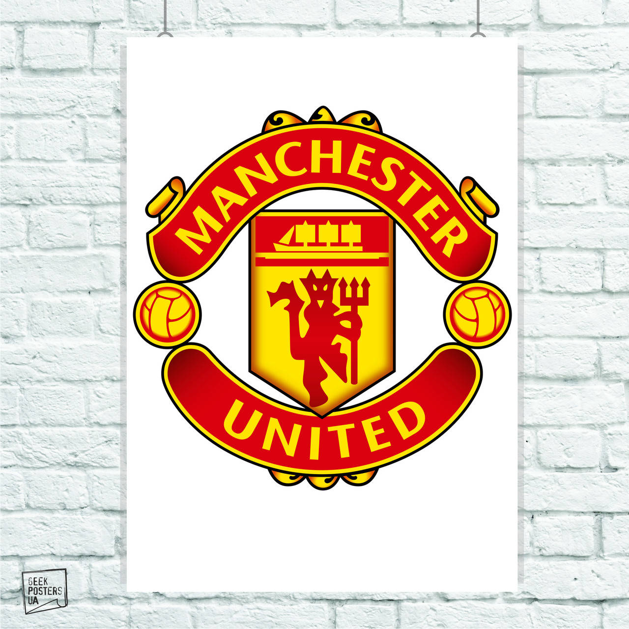 

Постер Manchester United, Манчестер Юнайтед, футбольный клуб. Размер 60x42см (A2). Глянцевая бумага