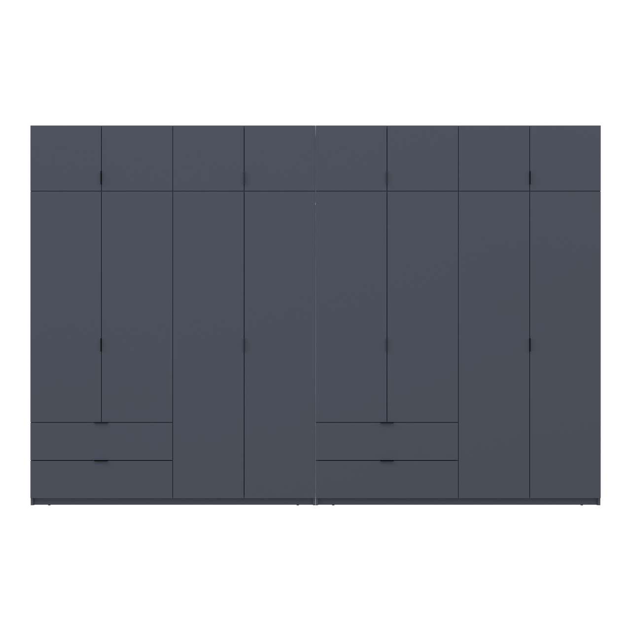 Розпашна Шафа для одягу Doros Лукас Графіт 4+4 ДСП 360х50х240 (42005145) 4