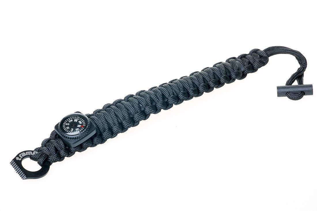

Браслет для виживання Tramp кресало/кремінь, 2м паракорда, Чорний (TRA-237-black)
