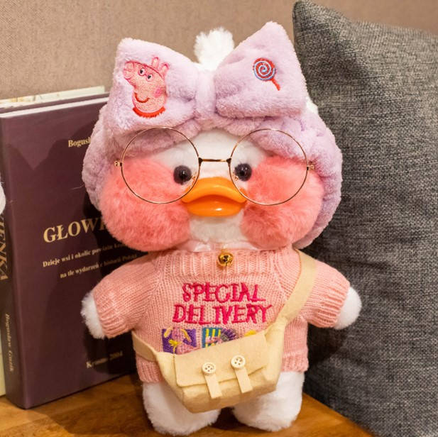 

Мягкая игрушка утка Lalafanfan duck Лалафанфан Розовый