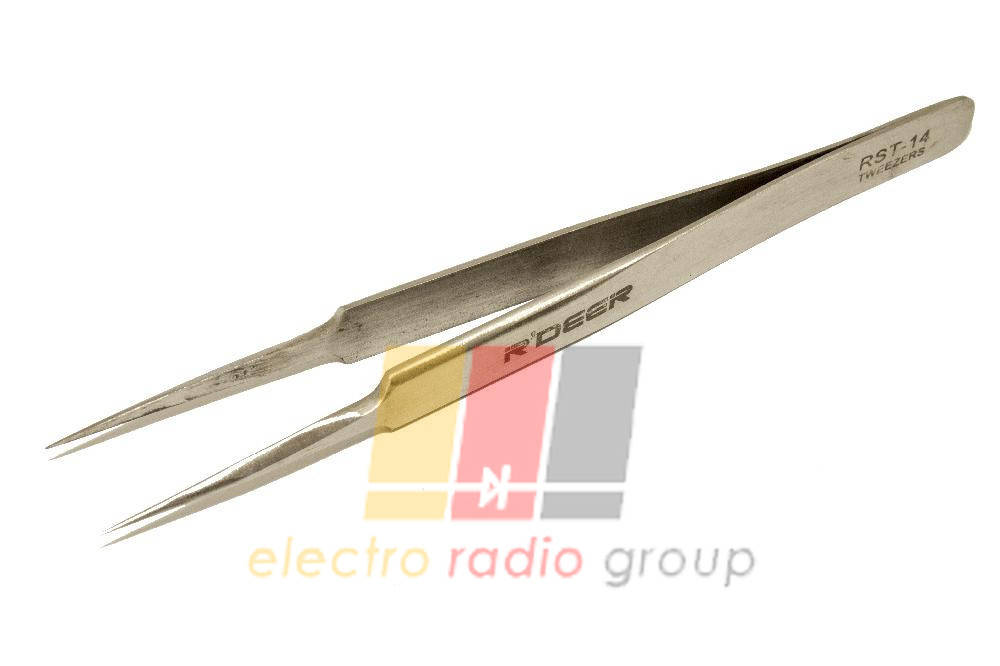 

Пинцет радиотехнический R'Deer RST-14, метал.
