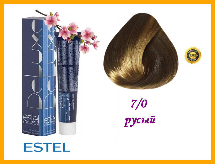 

Краска-уход для волос Estel DeLuxe Эстель 7/0 Русый,