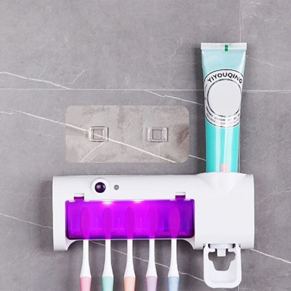 

Держатель зубных щеток Brush Sterilizer / Диспенсер для зубной пасты / Уф стерилизатор