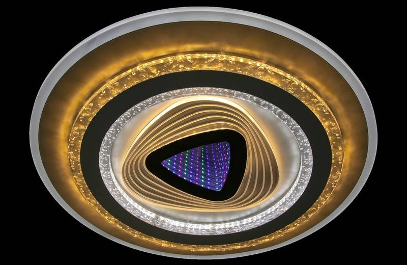 

Светодиодный потолочный светильник c 3D эффектом цвет белый 100 W линия солнца&1702-490C