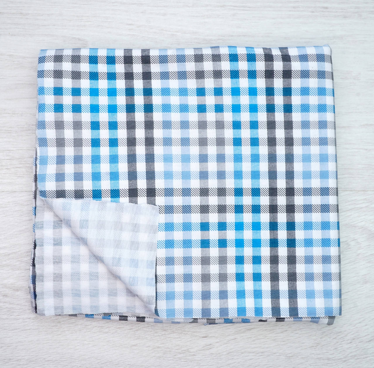 

Кулир Клетка синяя Трикотажная ткань, Синий