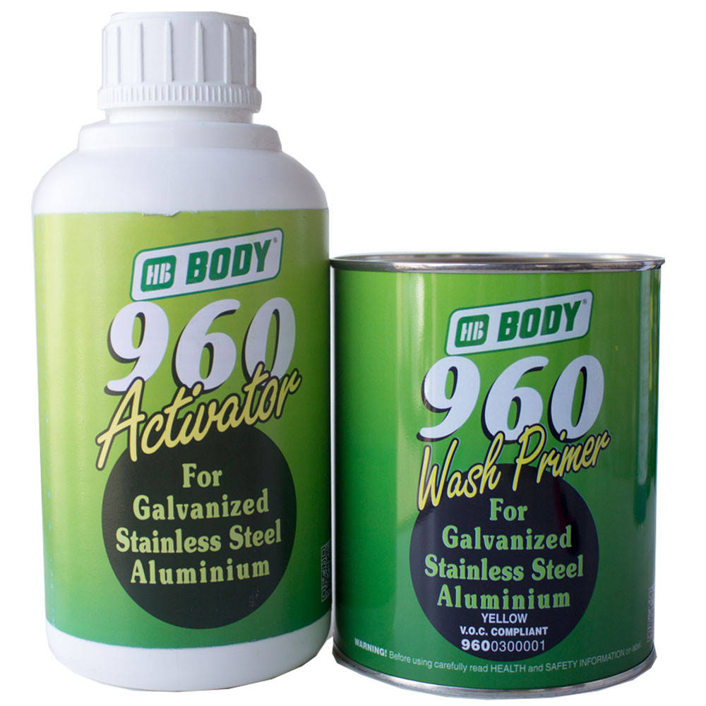 

Грунт кислотный протравливающий Body 960 Wash Primer с активатором 1л+1л, Оливковый
