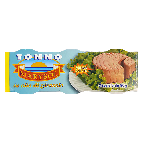 

Тунець Марісол в соняшниковій олії Marysol 3*80g 32пач/ящ (Код : 00-00004678)