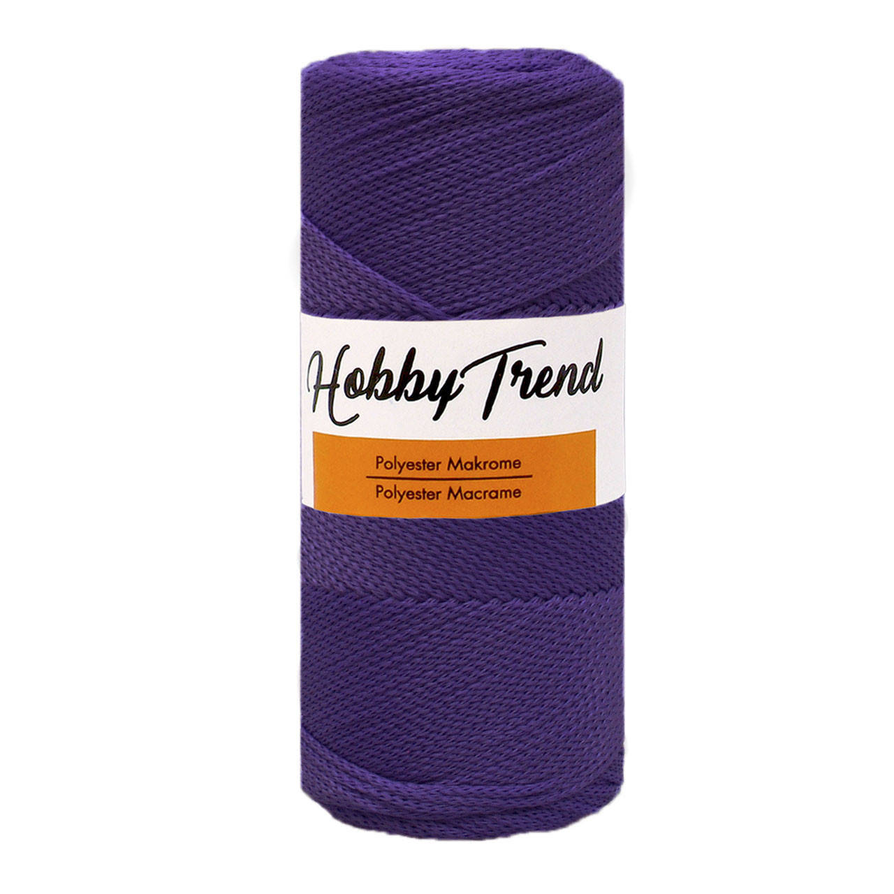 

Полипропиленовый шнур Макраме Hobby Trend. Темно-лиловый. 200г, 230м, 2-3 мм