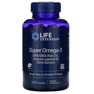 

Омега-3, Super Omega-3, Life Extension, 240 капсул (LEX-19862)