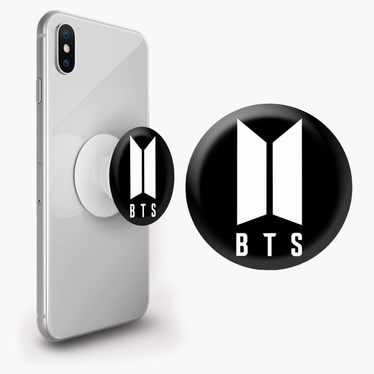 

Попсокет (Popsockets) держатель для смартфона БТС (BTS) (8754-1088), Белый