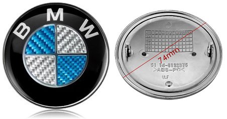 

Эмблема логотип BMW Carbon БМВ Карбон 74 мм на капот багажник Е32 Е34 Е36 Е38 Е39 Е46 Е53 Е60, Черный
