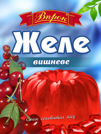 

Желе вишневое на желатине 40 г ТМ "Впрок"