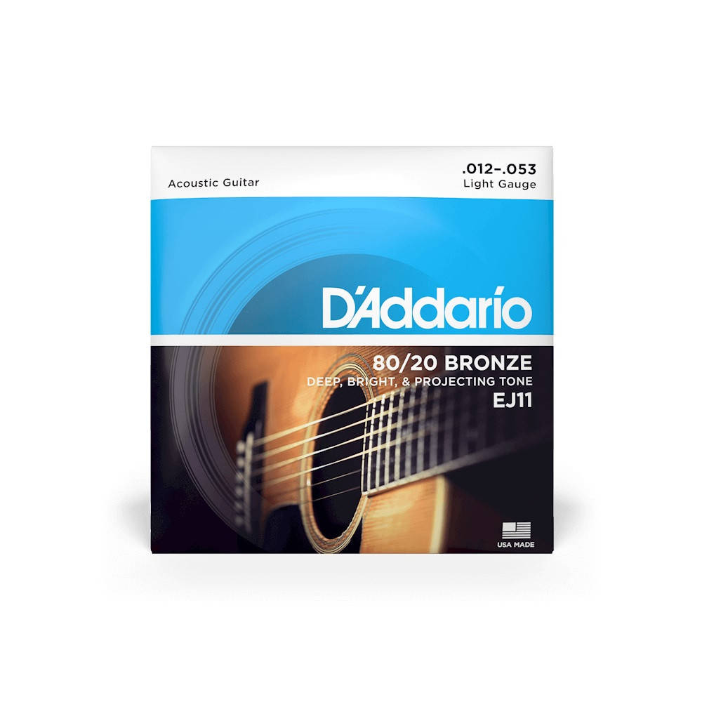 

D`ADDARIO EJ11 Bronze 80/20 Струни для акустичної гітари .012-.053
