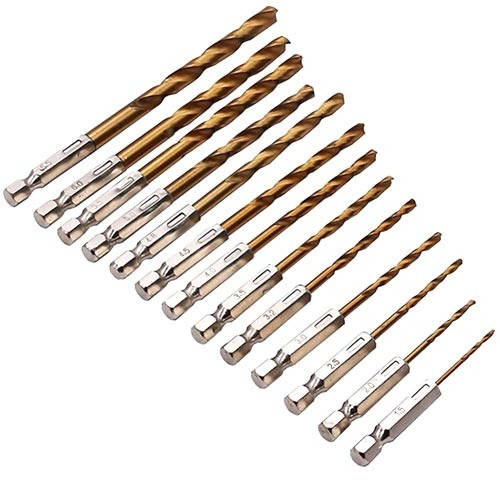 

Набор из 13 сверл HSS 1.5-6.5мм для шуруповерта 6-гранные